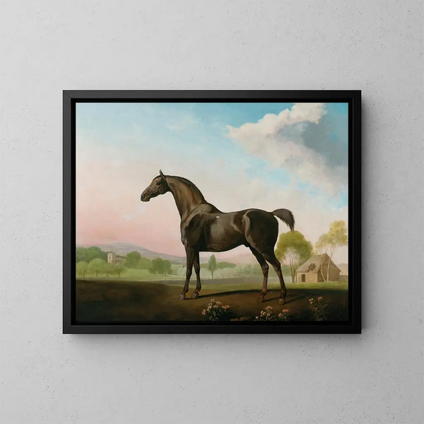 William de Grosvenor i ett landskap - George Stubbs — inramlat konstverk på väggen