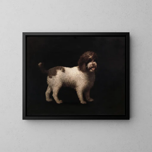 vattenspaniël - George Stubbs — inramlat konstverk på väggen