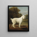 Caniche blanc dans un punt - George Stubbs — inramlat konstverk på väggen