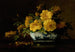 W Nature morte de roses jaunes dans un vase oriental - George W Seavey — vy av konstverket