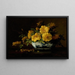 W Nature morte de roses jaunes dans un vase oriental - George W Seavey — inramlat konstverk på väggen