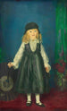 Anne med ett japanskt parasoll - George Wesley Bellows — vy av konstverket