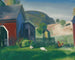 La Ferme et les Poules - George Wesley Bellows — vy av konstverket