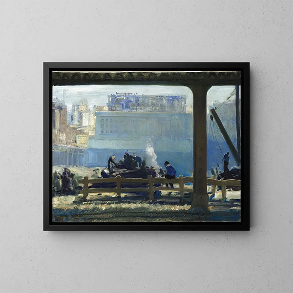 Morgonblå - George Wesley Bellows — inramlat konstverk på väggen