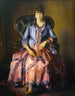 Emma i lila klänning - George Wesley Bellows — vy av konstverket