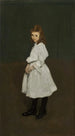 Liten flicka i vitt Queenie Burnett - George Wesley Bellows — vy av konstverket
