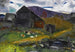 gammal lada, skuggad dal - George Wesley Bellows — vy av konstverket