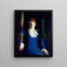 Portrait de Florence Pierce - George Wesley Bellows — inramlat konstverk på väggen