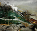 Regn över floden - George Wesley Bellows — vy av konstverket