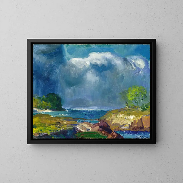 La tempête à venir - George Wesley Bellows — inramlat konstverk på väggen