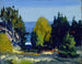 Le bosquet de Monhegan - George Wesley Bellows — vy av konstverket