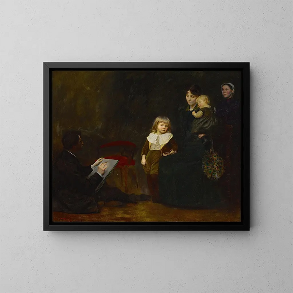 Le Portrait - George de Forest Brush — inramlat konstverk på väggen