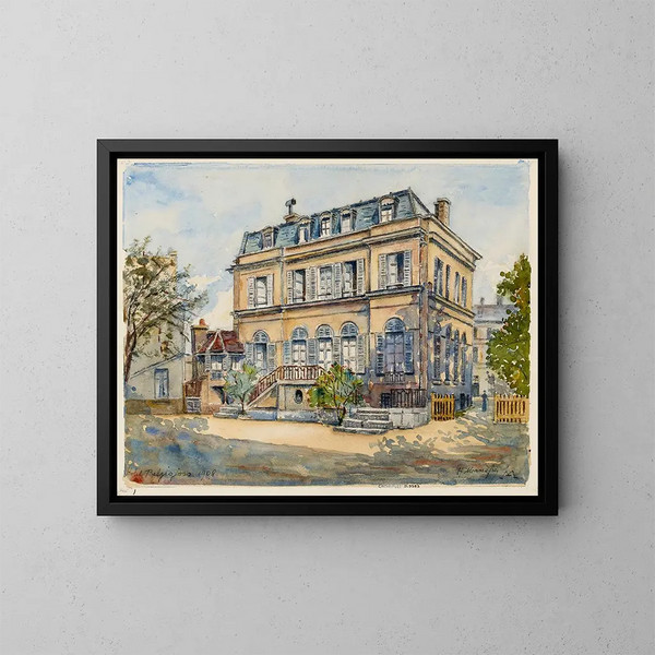 Hôtel de la princesse Belgiojoso, 28 rue du Montparnasse - Georges-Henri Manesse — inramlat konstverk på väggen