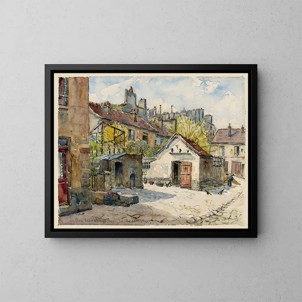 Le clos des Patriarches, 10 rue de l'Épée de Bois - Georges-Henri Manesse — inramlat konstverk på väggen