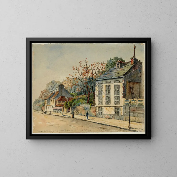 Jean-Jacques Rousseau, 20 quai de Passy - Georges-Henri Manesse — inramlat konstverk på väggen