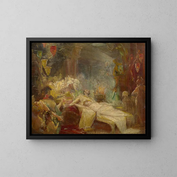 Scène de harem - Georges Antoine Rochegrosse — inramlat konstverk på väggen