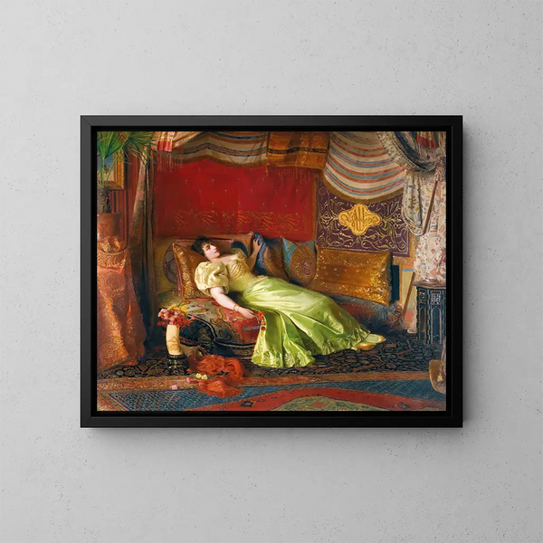 Rêves d'Orient - Georges Croegaert — inramlat konstverk på väggen
