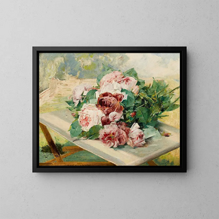 Georges Jeannin - A still life with roses.webp