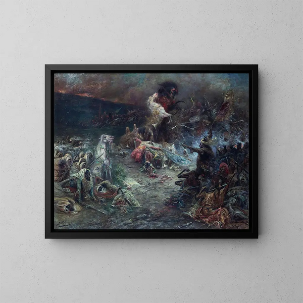 Le Carnage - Georges Jules Victor Clairin — inramlat konstverk på väggen