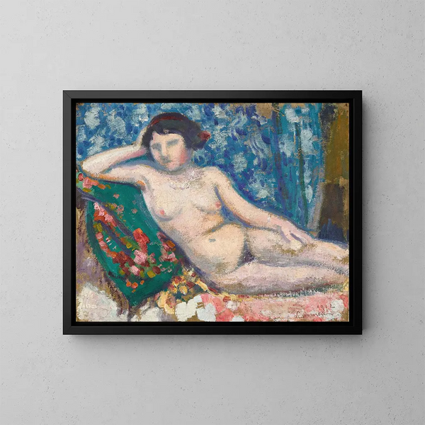 Le modèle - Georges Lemmen — inramlat konstverk på väggen