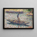En Fiskare - Georges Seurat — inramlat konstverk på väggen