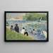 Baigneurs Studie för Baigneurs i Asnières - Georges Seurat — inramlat konstverk på väggen