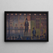 Parade de cirque - Georges Seurat — inramlat konstverk på väggen