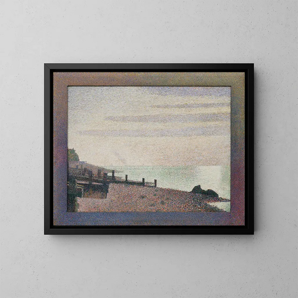 Kväll i Honfleur - Georges Seurat — inramlat konstverk på väggen