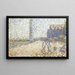L'Hospice et le Phare de Honfleur - Georges Seurat — inramlat konstverk på väggen