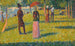 Landskap och personer Den rosa kjolen - Georges Seurat — vy av konstverket