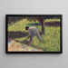 bonde med lie - Georges Seurat — inramlat konstverk på väggen