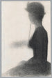 en sittande kvinna med parasoll - Georges Seurat — vy av konstverket