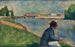 Studie för Badare vid Asnières - Georges Seurat — vy av konstverket