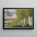 Le pont à Bineau - Georges Seurat — inramlat konstverk på väggen
