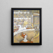Le Cirque - Georges Seurat — inramlat konstverk på väggen
