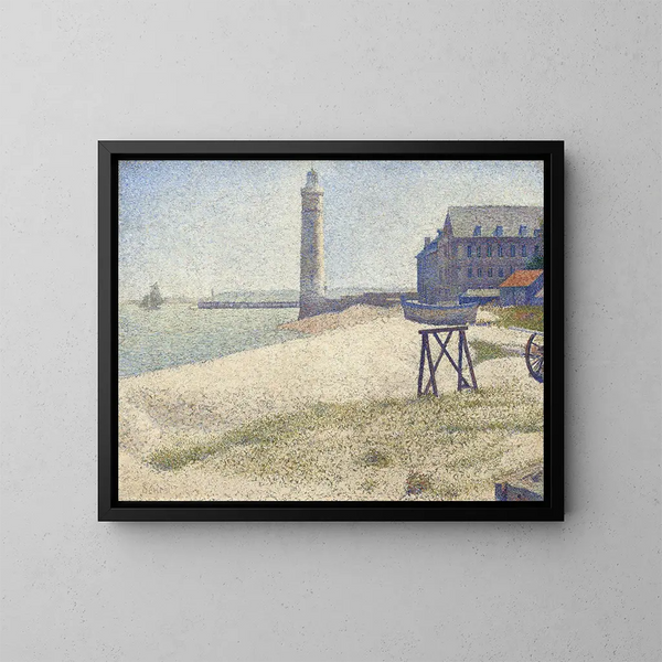 Le phare de Honfleur - Georges Seurat — inramlat konstverk på väggen