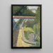 Längd: 60 cm, Höjd: 80 cm, Djup: 3 cm. Konsttryck av "L'arrosoir Jardin au Raincy" av Georges Seurat. — inramlat konstverk på väggen