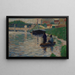 Vue de la Seine - Georges Seurat — inramlat konstverk på väggen