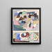Collection dekorer och färger Pl11 - Georges Valmier — inramlat konstverk på väggen