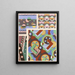 Collection dekorer och färger Pl20 - Georges Valmier — inramlat konstverk på väggen