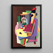 La leçon de piano - Georges Valmier — inramlat konstverk på väggen