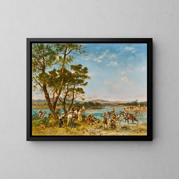 Traversée du Wadi - Georges Washington — inramlat konstverk på väggen