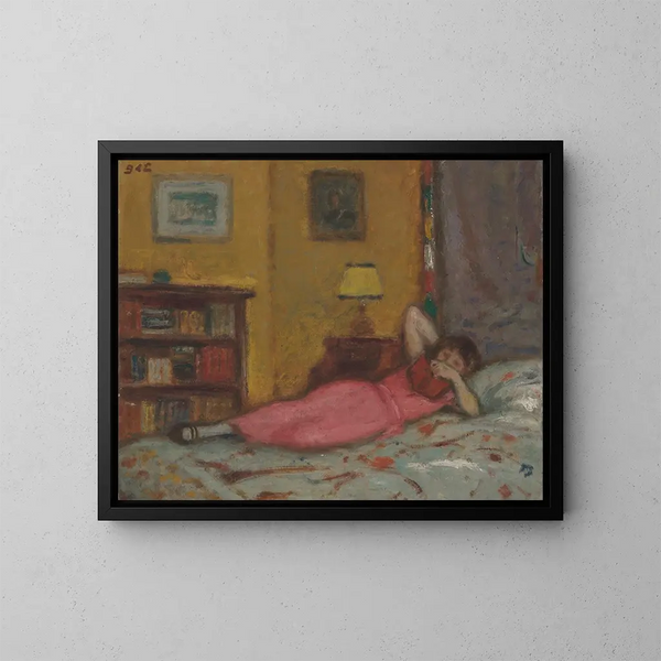 La liseuse - Georges d'Espagnat — inramlat konstverk på väggen