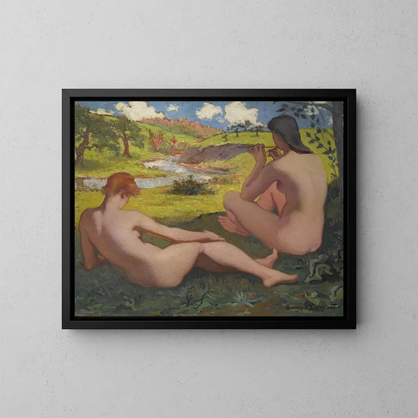 Le Repos - Georges d'Espagnat — inramlat konstverk på väggen