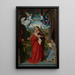 Vierge à l'Enfant med fyra änglar - Gerard David — inramlat konstverk på väggen