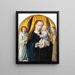 Vierge à l'Enfant entre des anges jouant de la musique - Gerard David — inramlat konstverk på väggen
