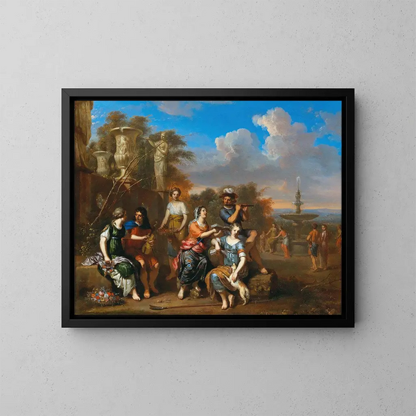 Concerto à l'ancienne - Gerard Hoet — inramlat konstverk på väggen