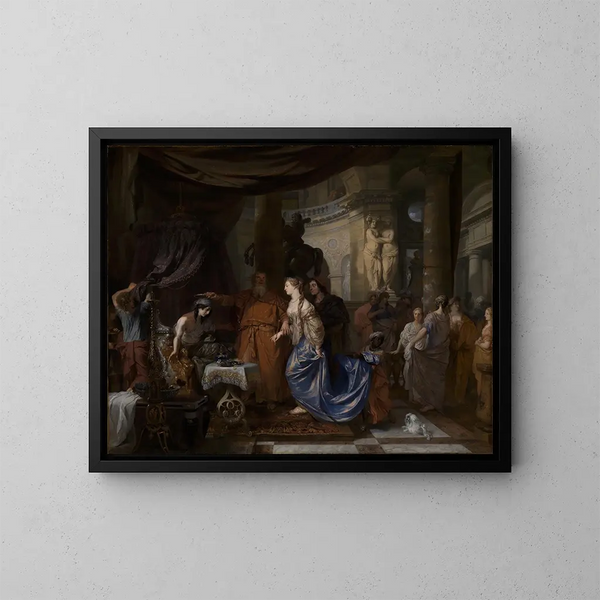 Antiochus och Stratonice - Gerard de Lairesse — inramlat konstverk på väggen
