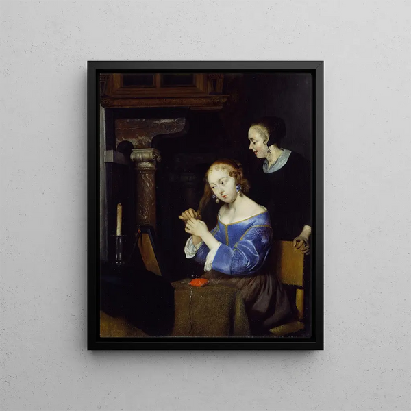 Gerard ter Borch - A Lady dressing her hair.webp