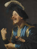 En violinist som skrattar - Gerard van Honthorst — vy av konstverket